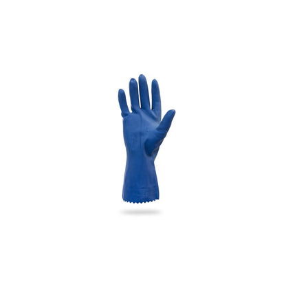 Safety Zone® Flock Lined Latex Canner 18 mil Gloves, Blue, Med, 12 Pairs (SZNGRCL-MD-1SF)