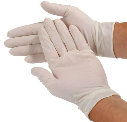 Safety Zone® Latex Powdered Industrial 5 mil Gloves, Natural, Med, Case of 1000 (SZNGRDR-MD-1-T)