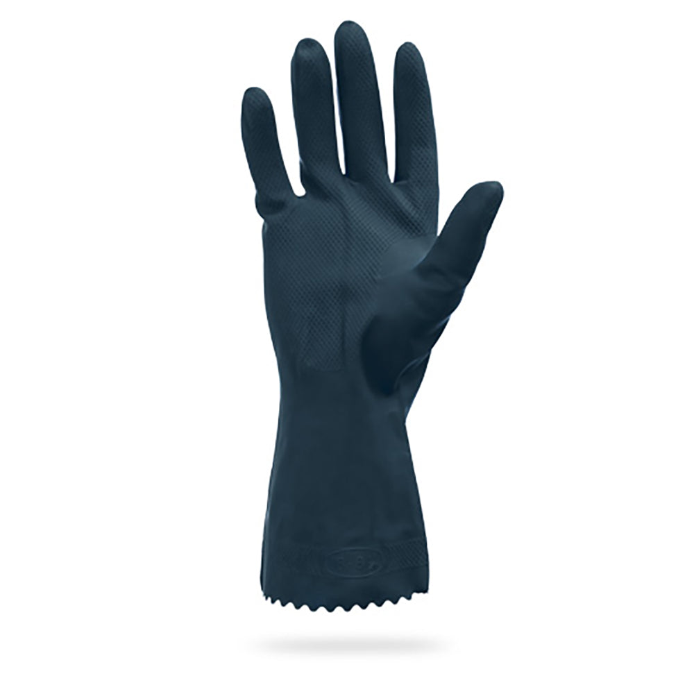 Safety Zone® Flock Lined Neoprene Latex Blend 28 mil Gloves, Black, Lrg, 12 Pairs (SZNGRFB-LG-1S)
