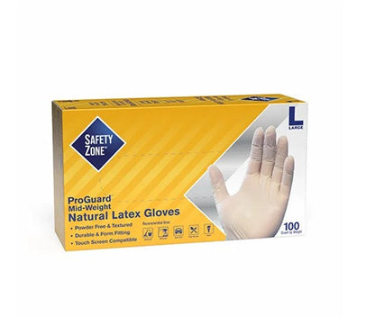 Safety Zone® Latex Powder Free 5 mil Industrial Gloves, Natural, Lrg, Case of 1000 (SZNGRPR-LG-1-T)
