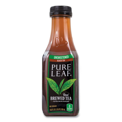 Lipton Pure Leaf Unsweetened Iced Black Tea, 16.9 oz Bottle, 18/Carton (GRR22002027)