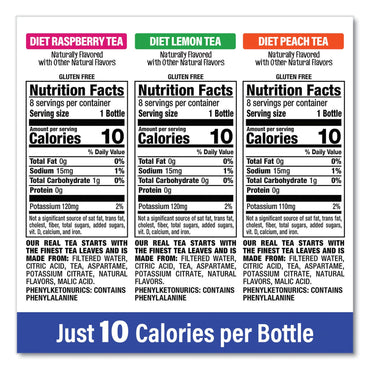 Snapple Ice Tea Variety Pack, Assorted Flavors, 20 oz Bottle, 24/Carton (GRR22002043)