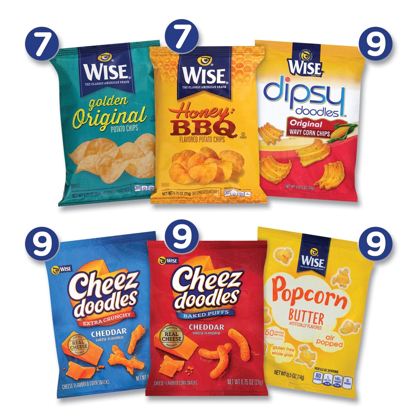 Wise Grab and Snack Variety Pack, Assorted Flavors, 50/Pack (GRR22002063)