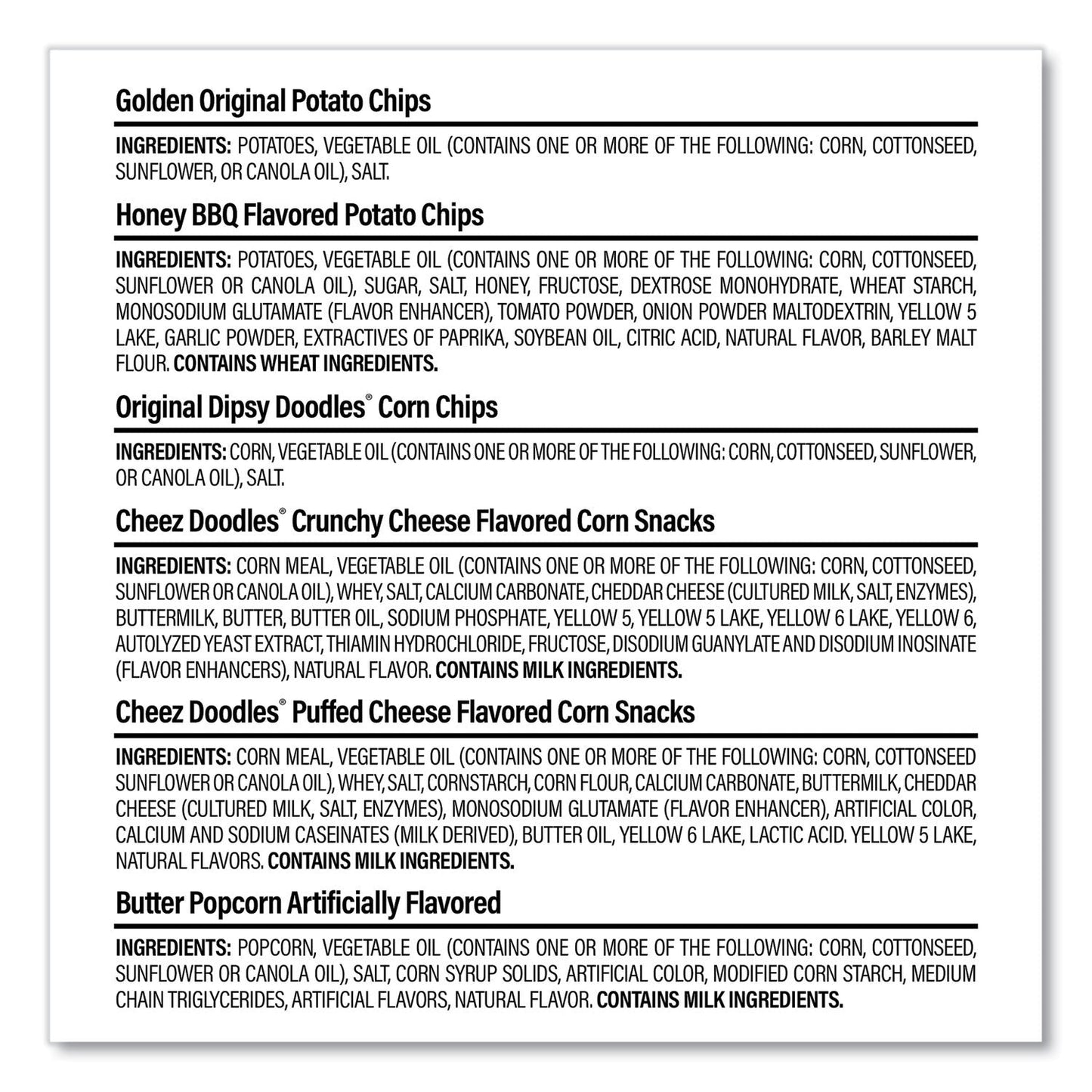 Wise Grab and Snack Variety Pack, Assorted Flavors, 50/Pack (GRR22002063)