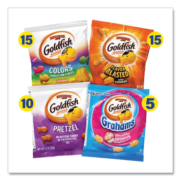 Pepperidge Farm Goldfish Sweet and Savory Variety Pack, Assorted Flavors, 45/Carton (GRR22002172)
