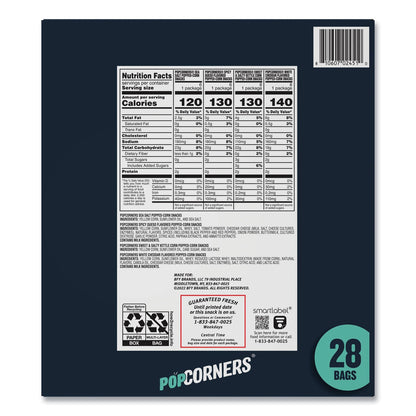 PopCorners Popped Corn Chips Snacks Variety Pack, Assorted Flavors, 1 oz Bag, 28/Pack (GRR22002179)