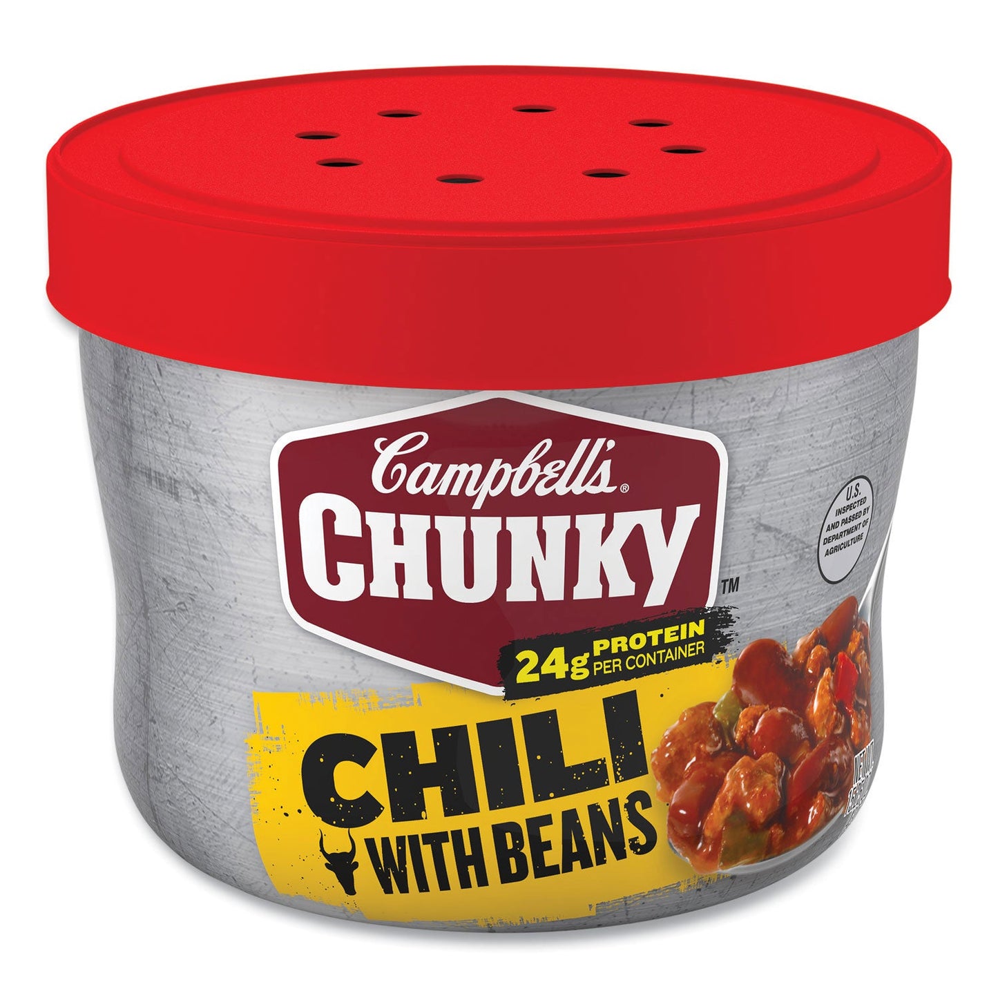 Campbell's Chunky Chili with Beans, 15.25 oz Bowl, 8/Carton (GRR35100009)