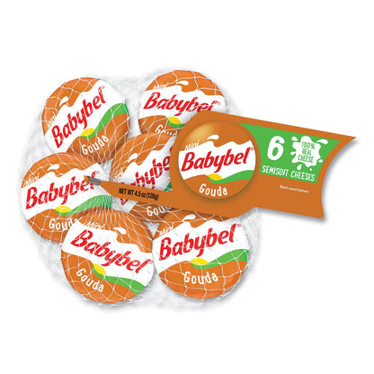 Babybel Gouda, 0.71 oz Individually Wrapped, 6/Bag, 6 Bags/Carton (GRR60000230)