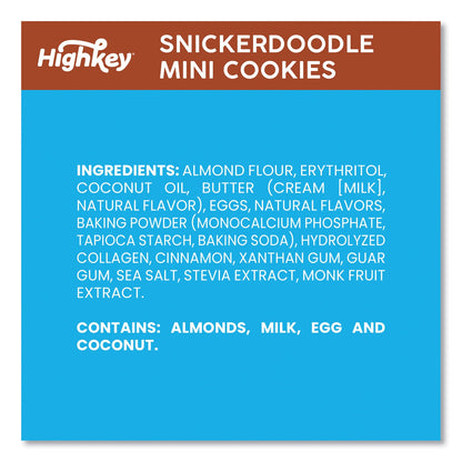 HighKey Snickerdoodle Cookies, Snickerdoodle, 2 oz Bag, 6/Carton (GRR60000271)
