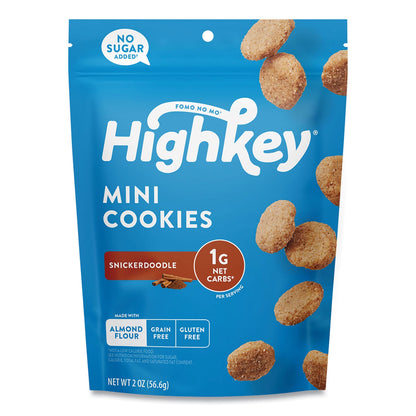 HighKey Snickerdoodle Cookies, Snickerdoodle, 2 oz Bag, 6/Carton (GRR60000271)
