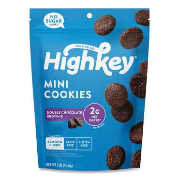 HighKey Double Chocolate Brownie Cookies, 0.75 oz Packet, 6/Carton (GRR60000273)