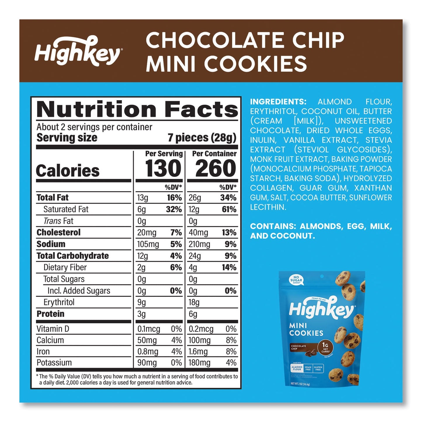 HighKey Variety Pack, Assorted Flavors, 2 oz Packet, 6/Carton (GRR60000274)