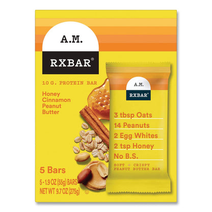 Kellogg's Adult Bars, Honey Cinnamon Peanut Butter, 1.9 oz Bar, 5 Bars/Packs, 2 Packs/Carton (GRR60000748)