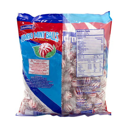 Colombina Jumbo Peppermint Balls, 0.32 oz Individually Wrapped, 120/Bag, 4 Bags/Carton (GRR60004063)