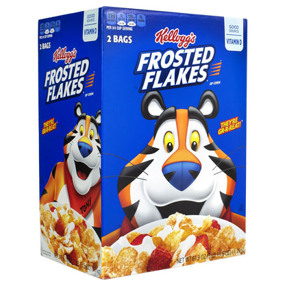 Kellogg's Frosted Flakes Breakfast Cereal, 2 Bags/61.9 oz Box, 2 Boxes/Carton (GRR60004075)