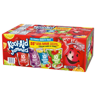 Kool-Aid Jammers Juice Pouch Variety Pack, 6 oz Pouch, 80/Carton (GRR60004076)
