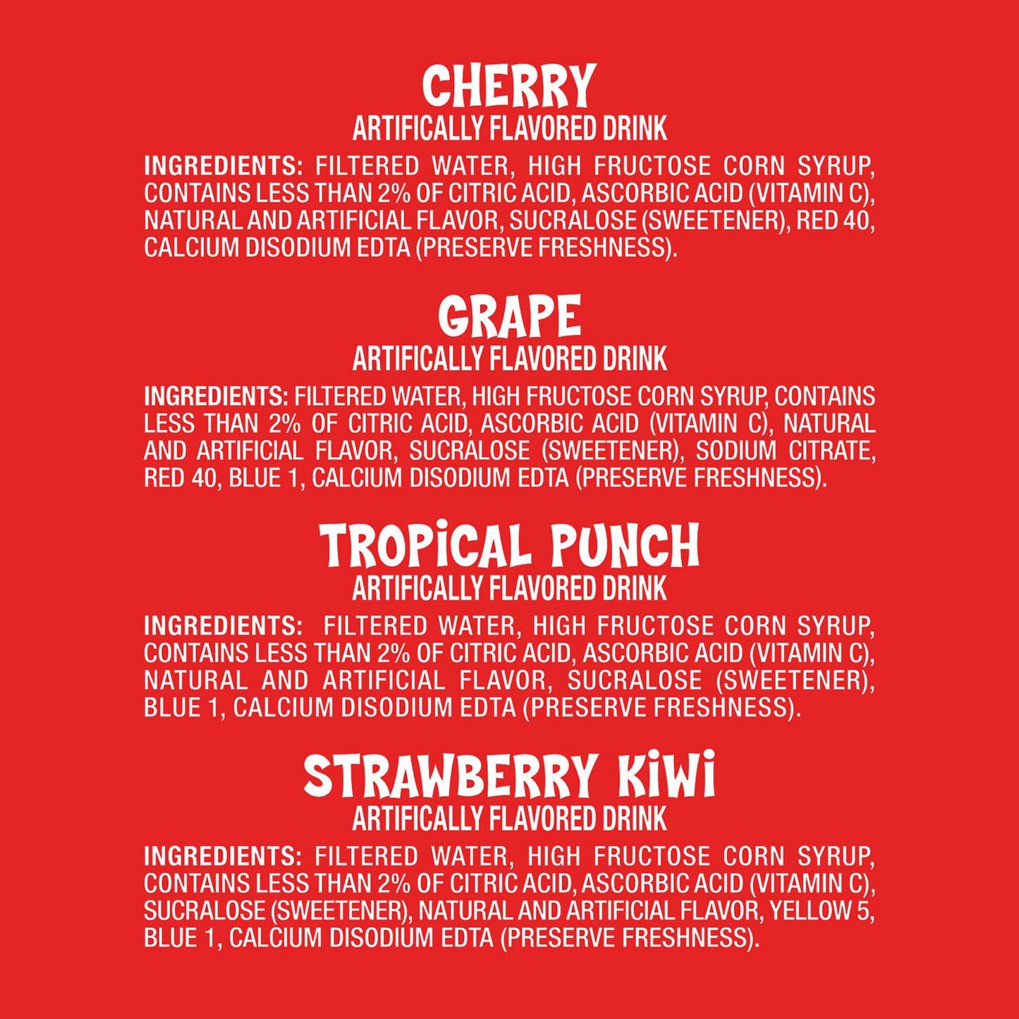 Kool-Aid Jammers Juice Pouch Variety Pack, 6 oz Pouch, 80/Carton (GRR60004076)