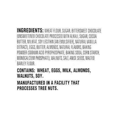 Nonni's Biscotti, Dark Chocolate Almond, 0.88 oz Packet, 25/Tub, 2 Tubs/Carton (GRR60004079)