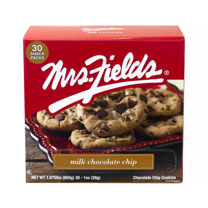 Mrs. Fields Cookies, Milk Chocolate Chip, 1 oz Individually Wrapped, 30/Box, 2 Boxes/Carton (GRR60004080)