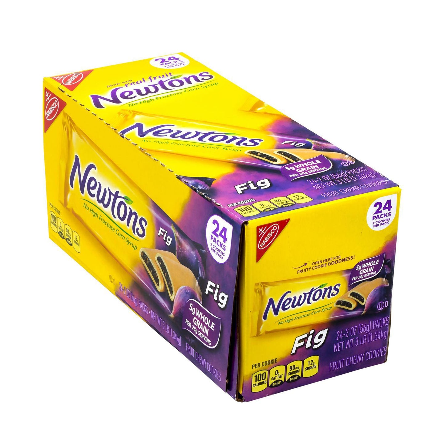 Nabisco Fig Newtons, 2 oz Pack, 2 Cookies/Pack, 24 Packs/Box, 4 Boxes/Carton (GRR60004081)