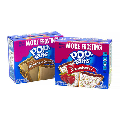 Kellogg's Pop Tarts, Brown Sugar Cinnamon/Strawberry, 2/Pouch, 24 Pouches Box, 2 Boxes/Carton (GRR60004083)