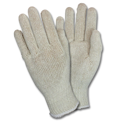Safety Zone® Cotton Polyester String Knit Gloves, Premium, Light Weight, Natural, 10 pr/Pack, 40 Packs/Case, Men's (SZNGSLW-MN-2P-NRB)