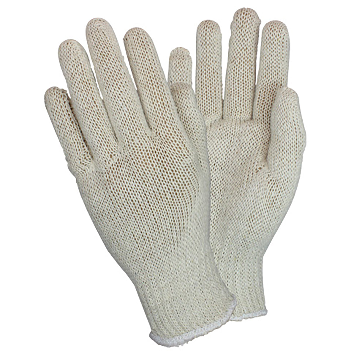 Safety Zone® Cotton Polyester String Knit Gloves, Standard, Light Weight, Natural, 12 pr/Pack, 40 Packs/Case, Women's (SZNGSLW-WN-2C-NRB)