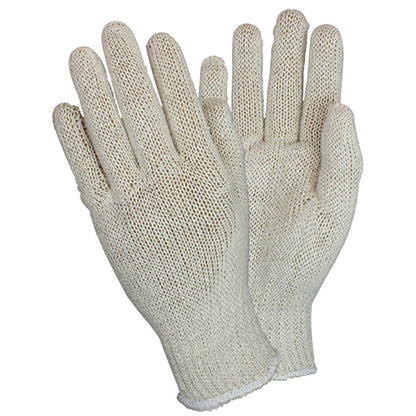 Safety Zone® Cotton Polyester String Knit Gloves, Standard, Light Weight, Natural, 12 pr/Pack, 40 Packs/Case, Women's (SZNGSLW-WN-2C-NRB)