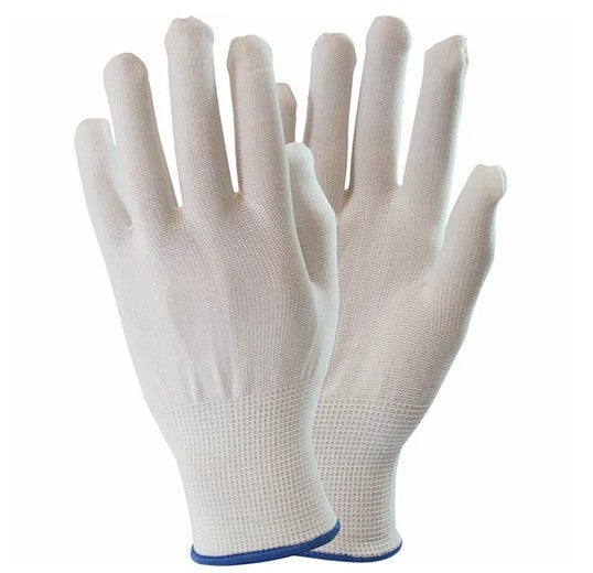 Safety Zone® Themal Liner Inspectors Gloves, White/Blue, Lrg, Case of 600 (SZNGSPN-A)