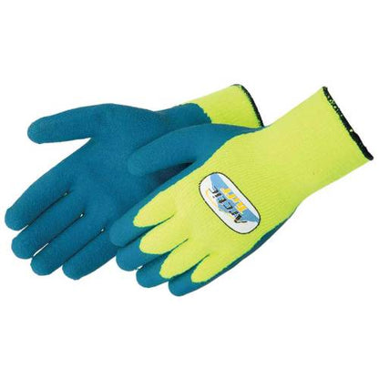 FROGrip® Artic Tuff™ Thermal Lined Latex Coated Knit Gloves, Yellow/Blue, 7 Gauge, Med, 1 Pair (HOSGW4789LG-M)