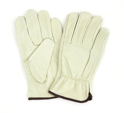 Safety Zone® Standard Grain Cowhide Driver Gloves, Lrg, 12 Pairs (SZNGWCGLDR1-L)