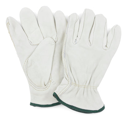 Safety Zone® Standard Grain Cowhide Driver Gloves, Med, 12 Pairs (SZNGWCGLDR1-M)