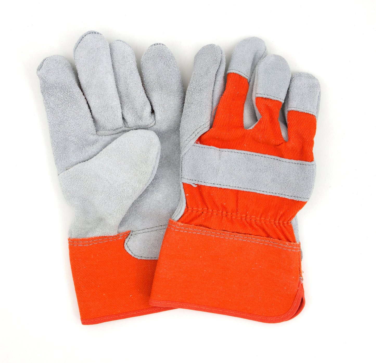 Safety Zone® Premium Grade Leather Palm Gloves, Orange, Lrg, 12 Pairs (SZNGWLPSG1)