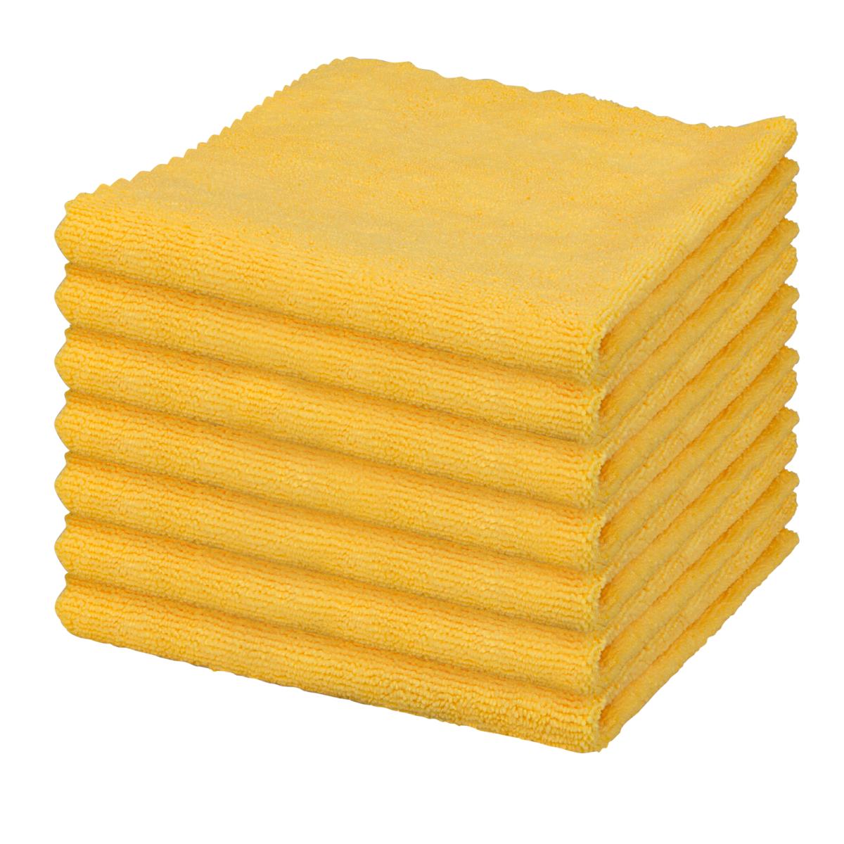 Hospeco® Microfiber Cloth Seamless 185 GSM Gold 16x16, 12/Pack (HOSMFCEL1851616GD)