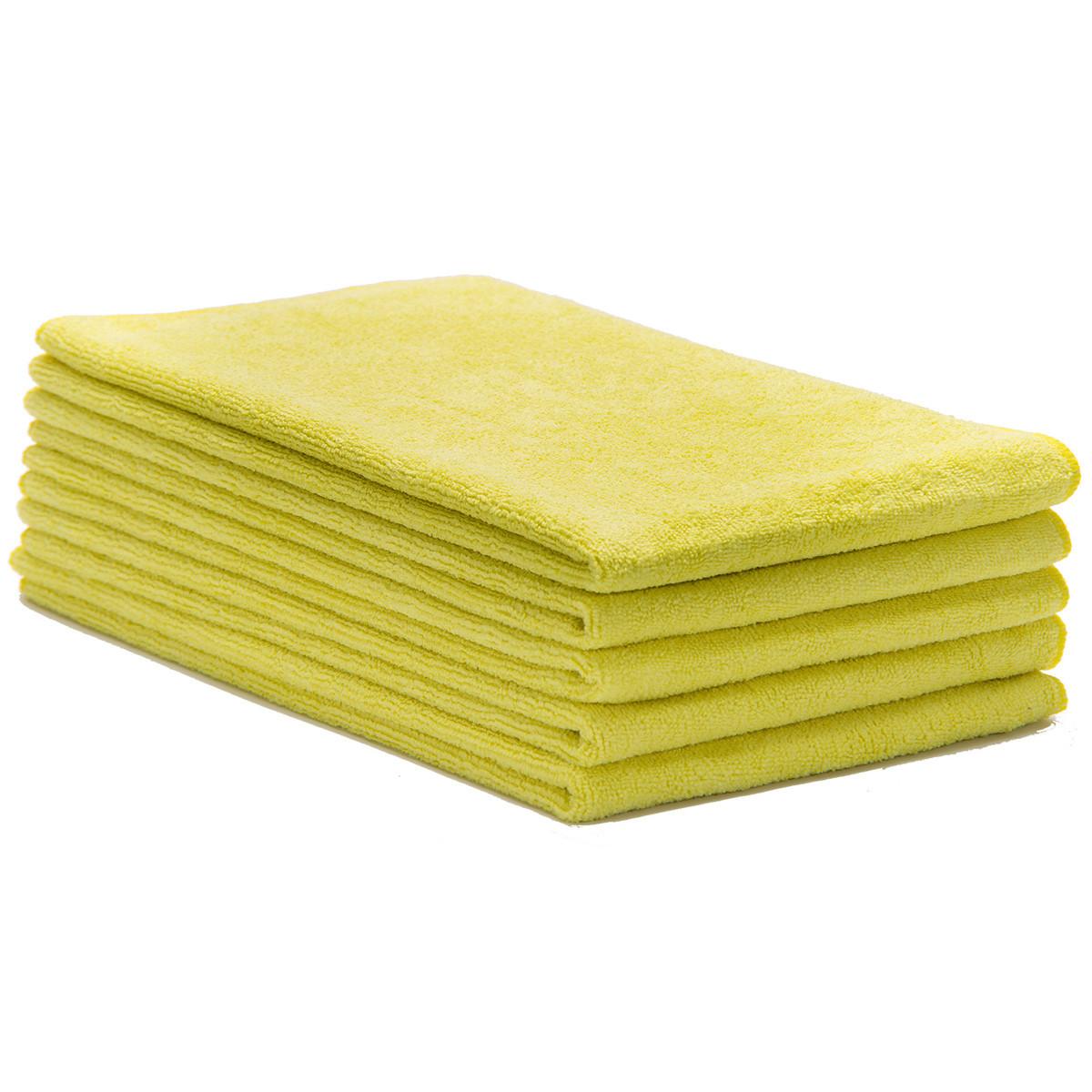 Hospeco® Microfiber Cloth 16x27 300 GSM Tri-Fold Yellow, 12/Pack (HOSMFC3001627YE)