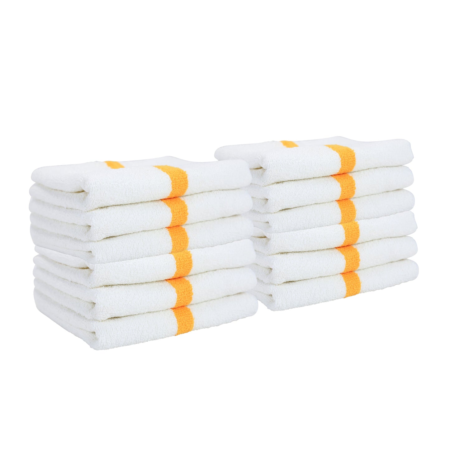 Hospeco® Power Gym Hand Towel 16x27 Gold Stripe, 120/Case (HOSPWR-1627-3GLDCS-CS)