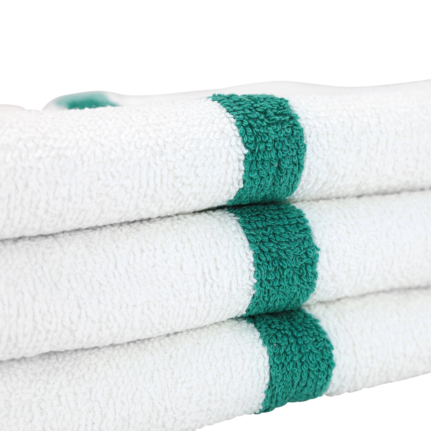 Hospeco® Power Gym Hand Towel 16x27 Green Stripe, 120/Case (HOSPWR-1627-3GRCS-CS)