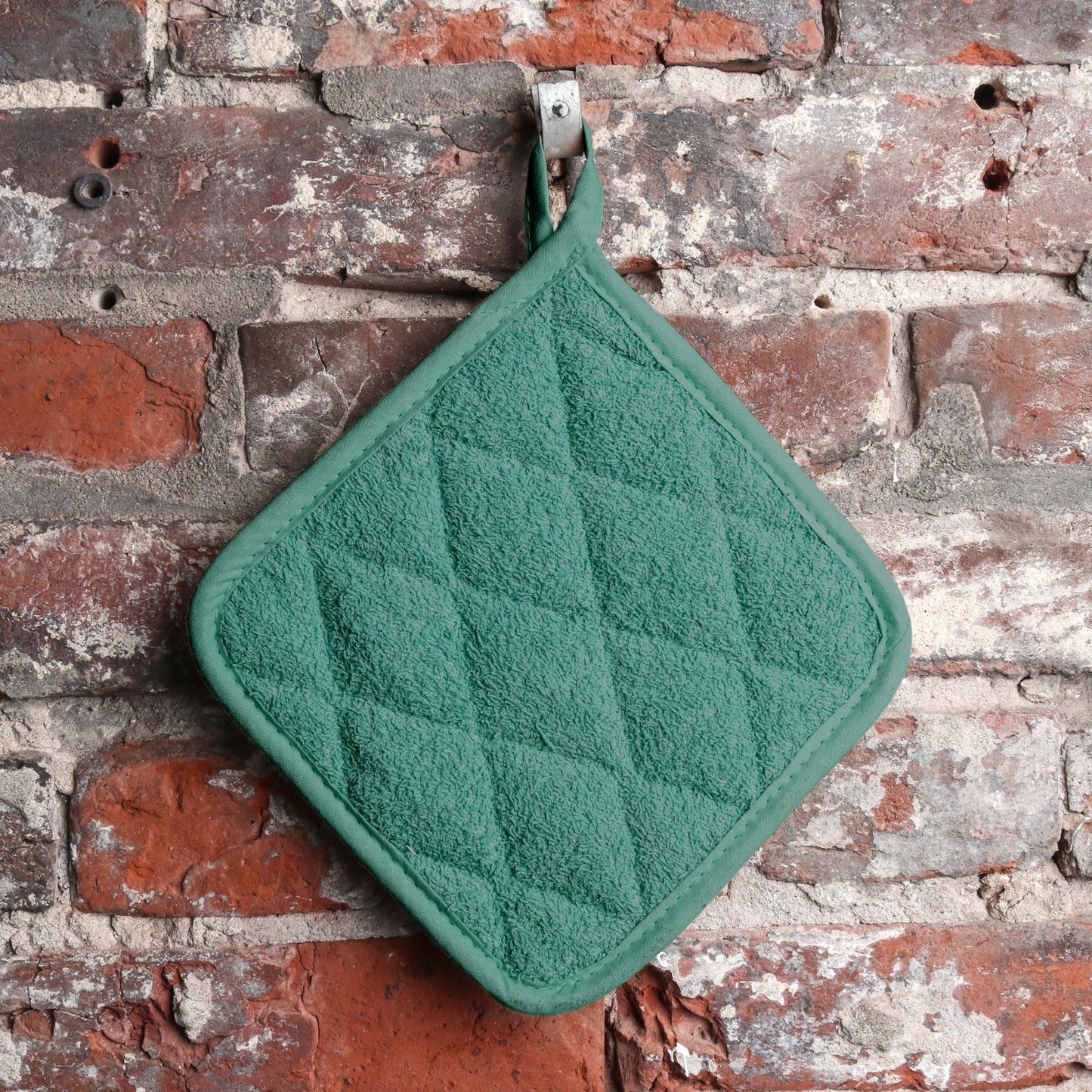 Hospeco® Cooks Linen Pot Holder 7x7 Green, 12/Pack (HOSPOT-GREEN)