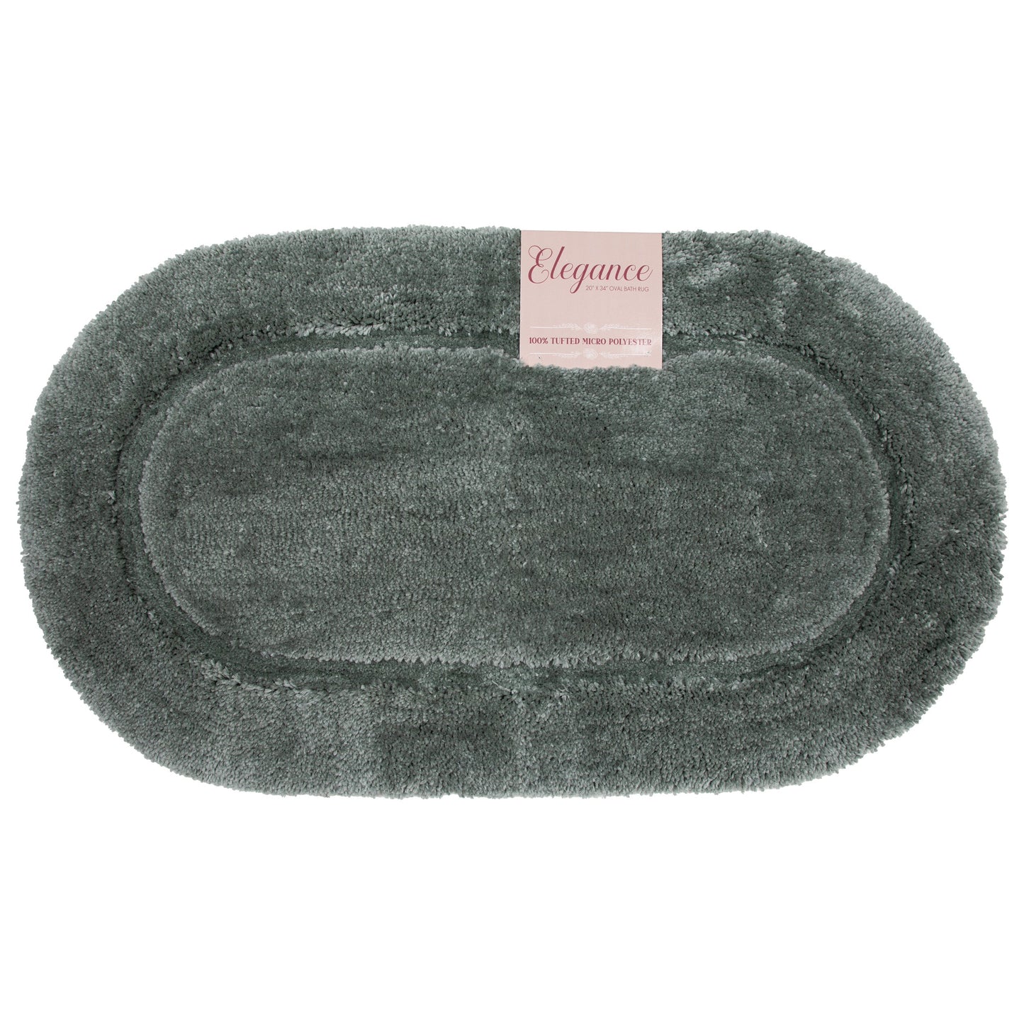 Arkwright Home® Elegance Oval Bath Rug, 20x60, Green, 4/Case (ELEOV-2060-GR)