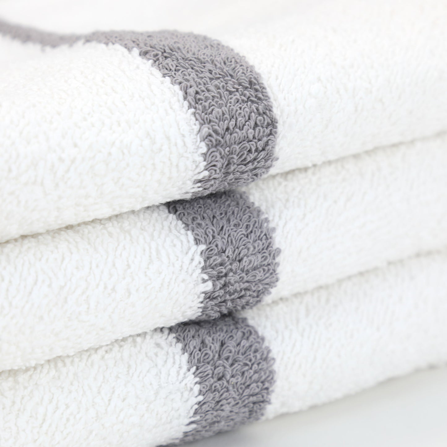 Hospeco® Power Gym Hand Towel 16x27 Gray Stripe, 120/Case (HOSPWR-1627-3GYCS-CS)
