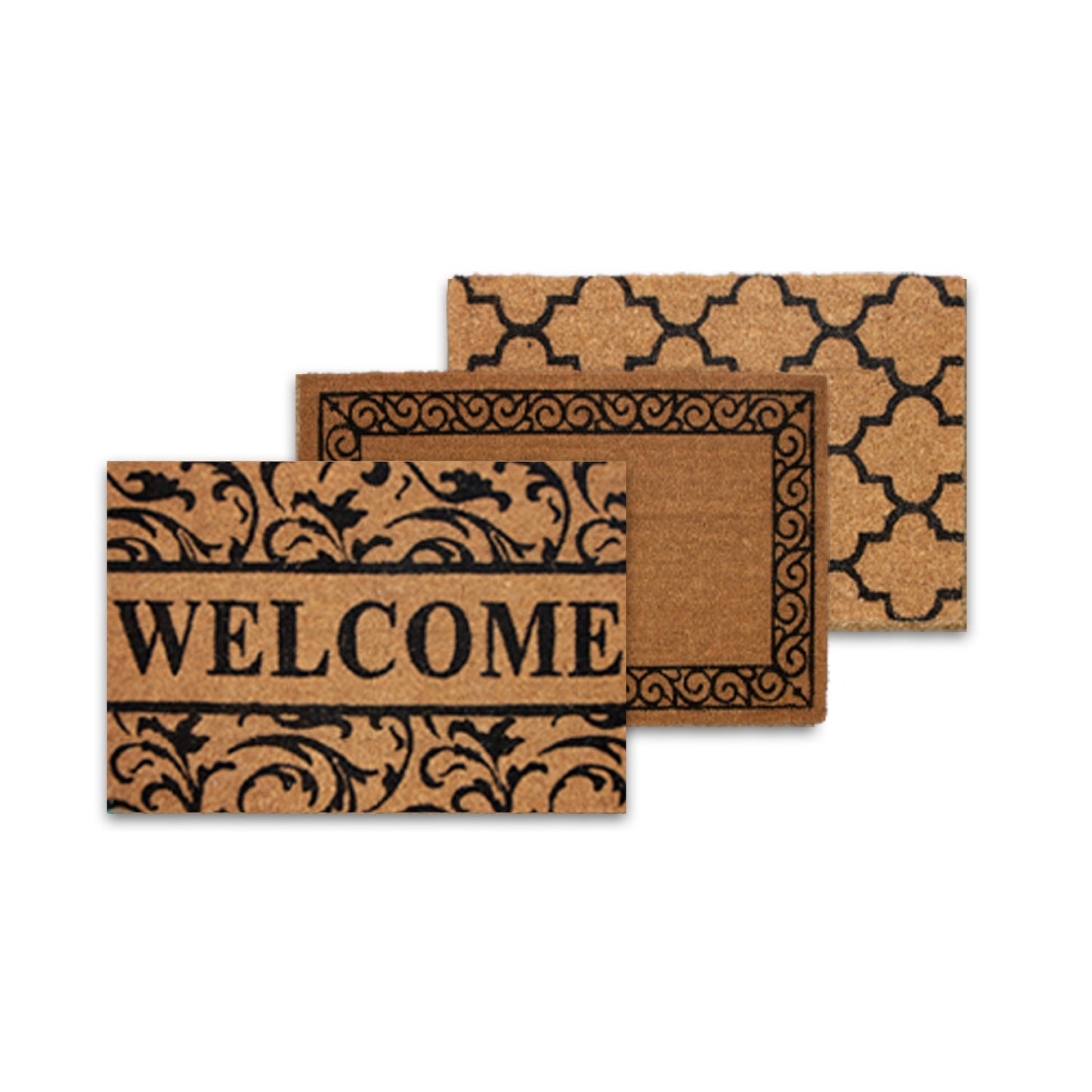 Arkwright Home® Coir Natural Printed Rug 16x24 (Hanger) Assorted, Case of 5 (COIR-16X24H-CS)