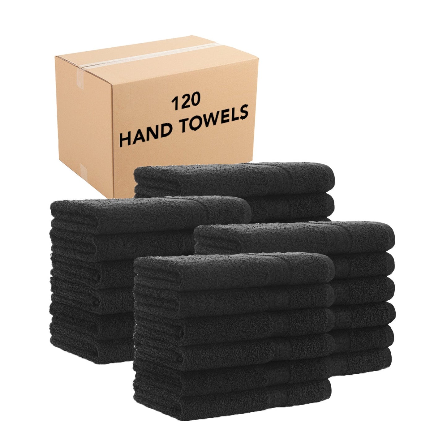Hospeco® True Color Hand Towel 16x27 Black, 120/Case (HOSHAND-BLACK)