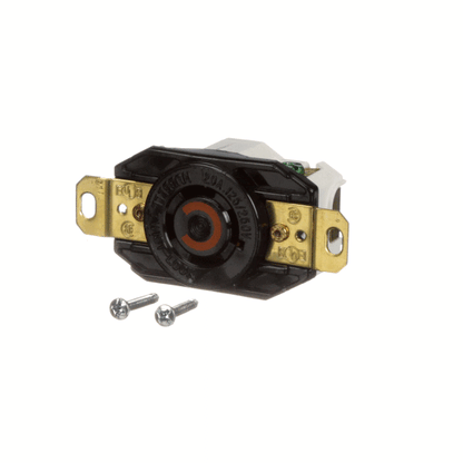 Hubbell Lighting 2410 3P 4W 20A Blk Nylon Receptacle (HBL2410)
