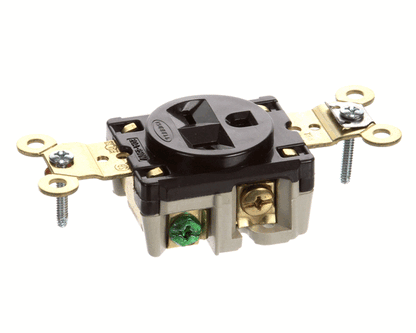 Hubbell Lighting 5461 Sgl Wall Receptacle Wdyrc (HBL5461)