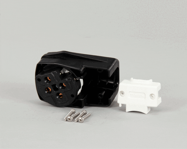 Hubbell Lighting 8452C 4-Prong 50A 250V Plug Angled (HBL8452C)