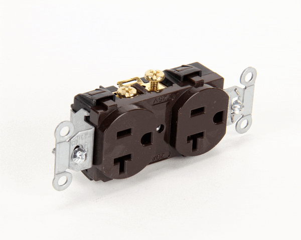 Hubbell Lighting Cr20 Duplex Receptacle Brown (HBLCR20)