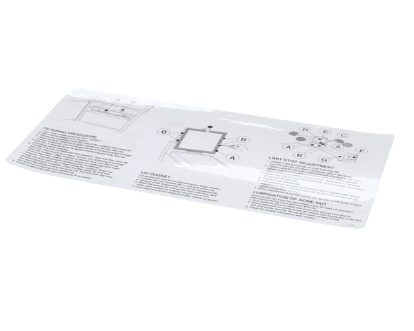 Henny Penny 16182 Label-Filter Instruction (HEN16182)