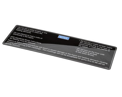 Henny Penny 168573 Acrylic Label (HEN168573)