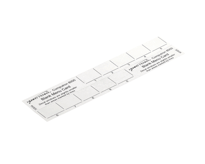 Henny Penny 32634 Menu Card-C8000 Blank (HEN32634)