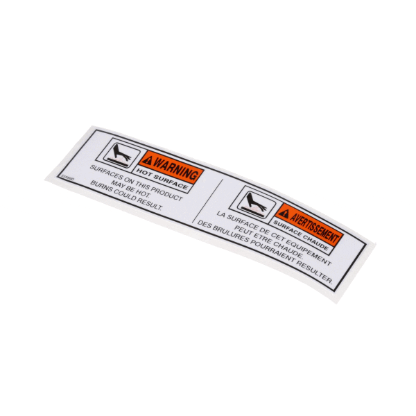 Henny Penny 33589 Label-Warning Hot, Bilingual (HEN33589)